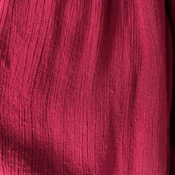 Chelsea & Violet Off-the-Shoulder Burgundy Blouse Bell Sleeve Womens XS Boho Y2K - Picture 16 of 16